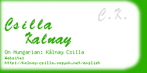csilla kalnay business card