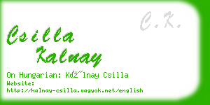 csilla kalnay business card